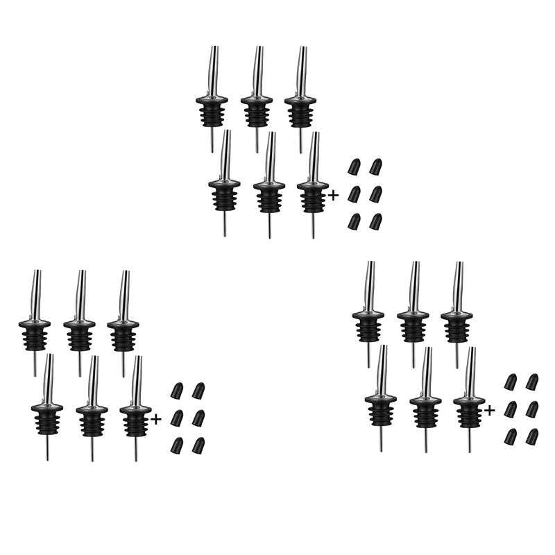 Speed Pourer Cap - A25F-18Pc Edelstahl-Ausgießer, Schnellausgießer, Flaschenausgießer für Spirituosen
