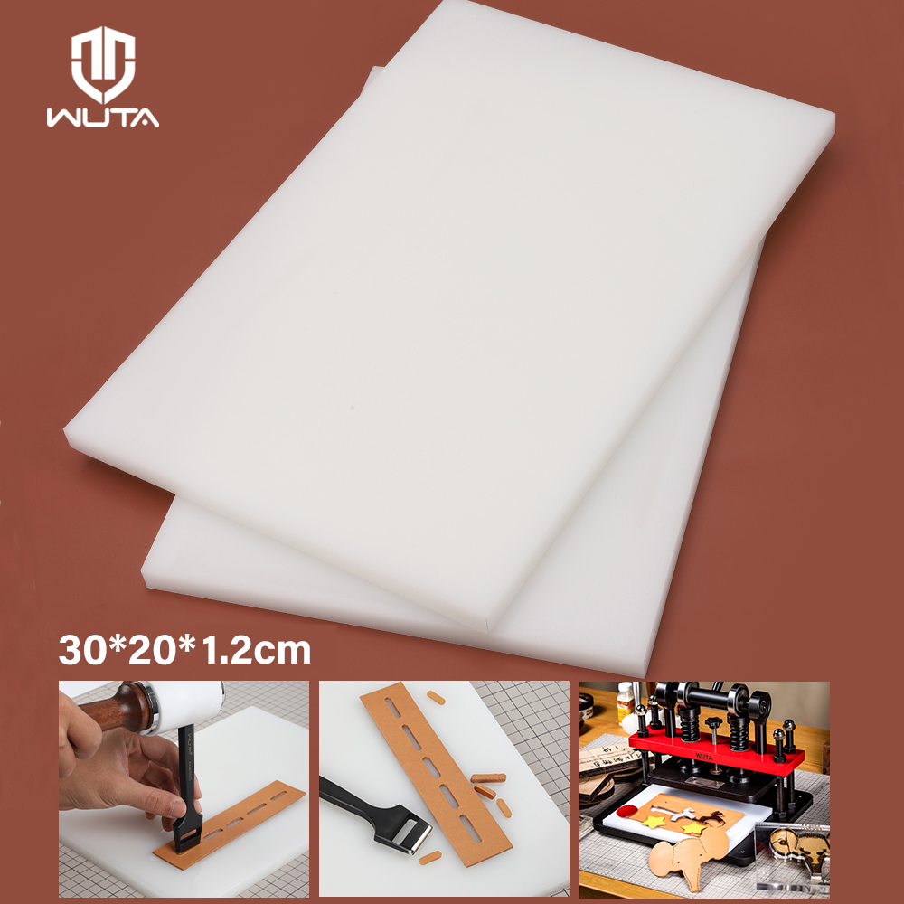Bar Mat Rubber - WUTA 1pc Leder Stanzbrett PVC Weiß