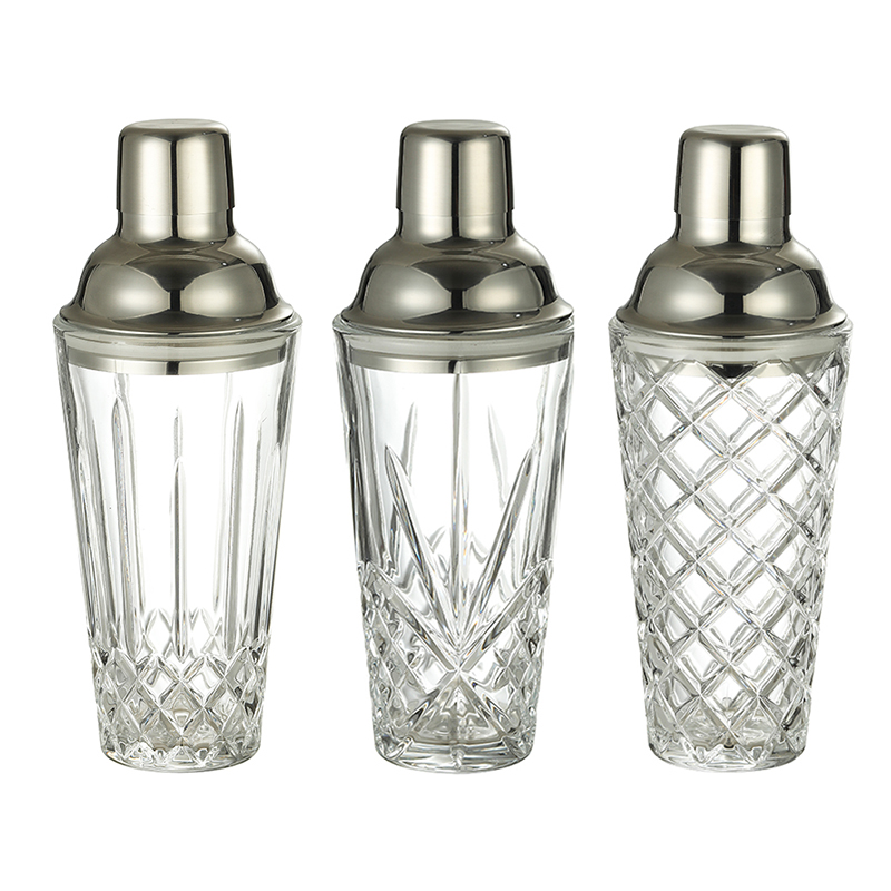 Bitters Bottle Set - Kristall Dublin Glas Cocktail Shaker, 17