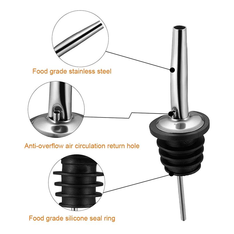 A25F-18Pc Edelstahl-Ausgießer, – Speed Pourer Cap Bewertung und Preis