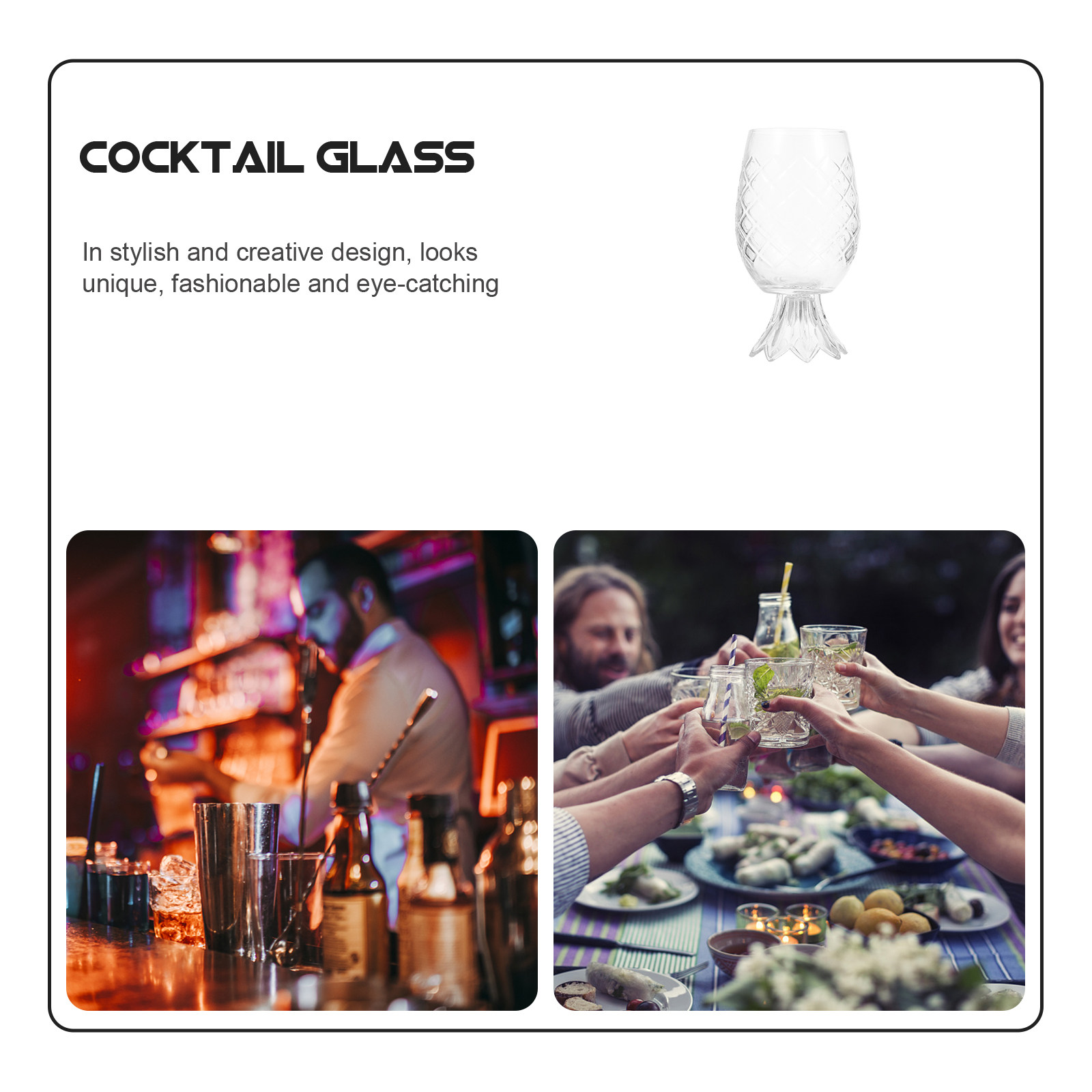 Ananasförmiges Cocktailglas-Se – Home Bar Set Bewertung und Preis