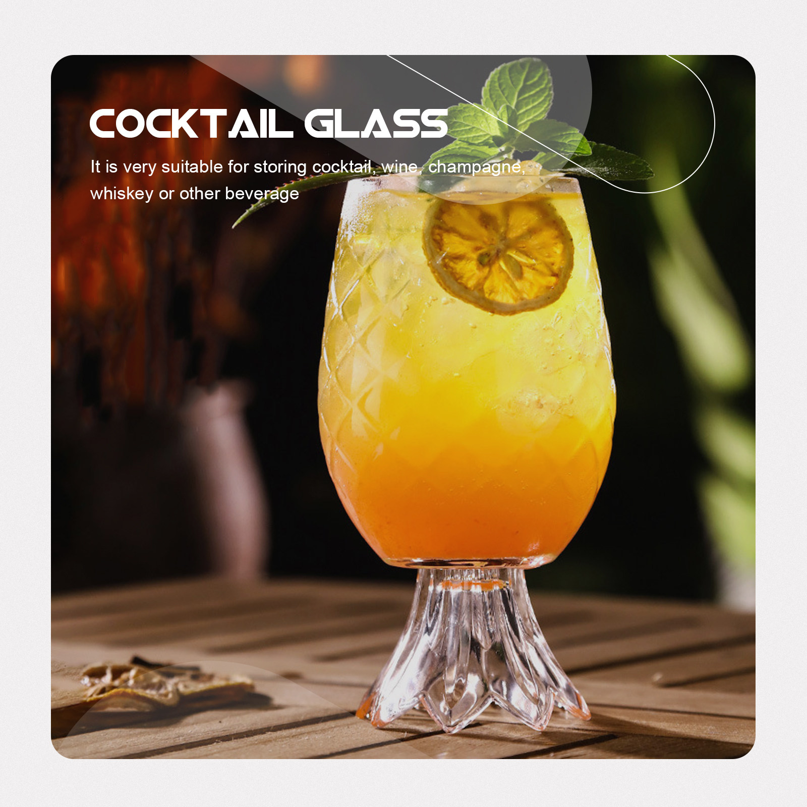 Ananasförmiges Cocktailglas-Se – Home Bar Set Bewertung und Preis