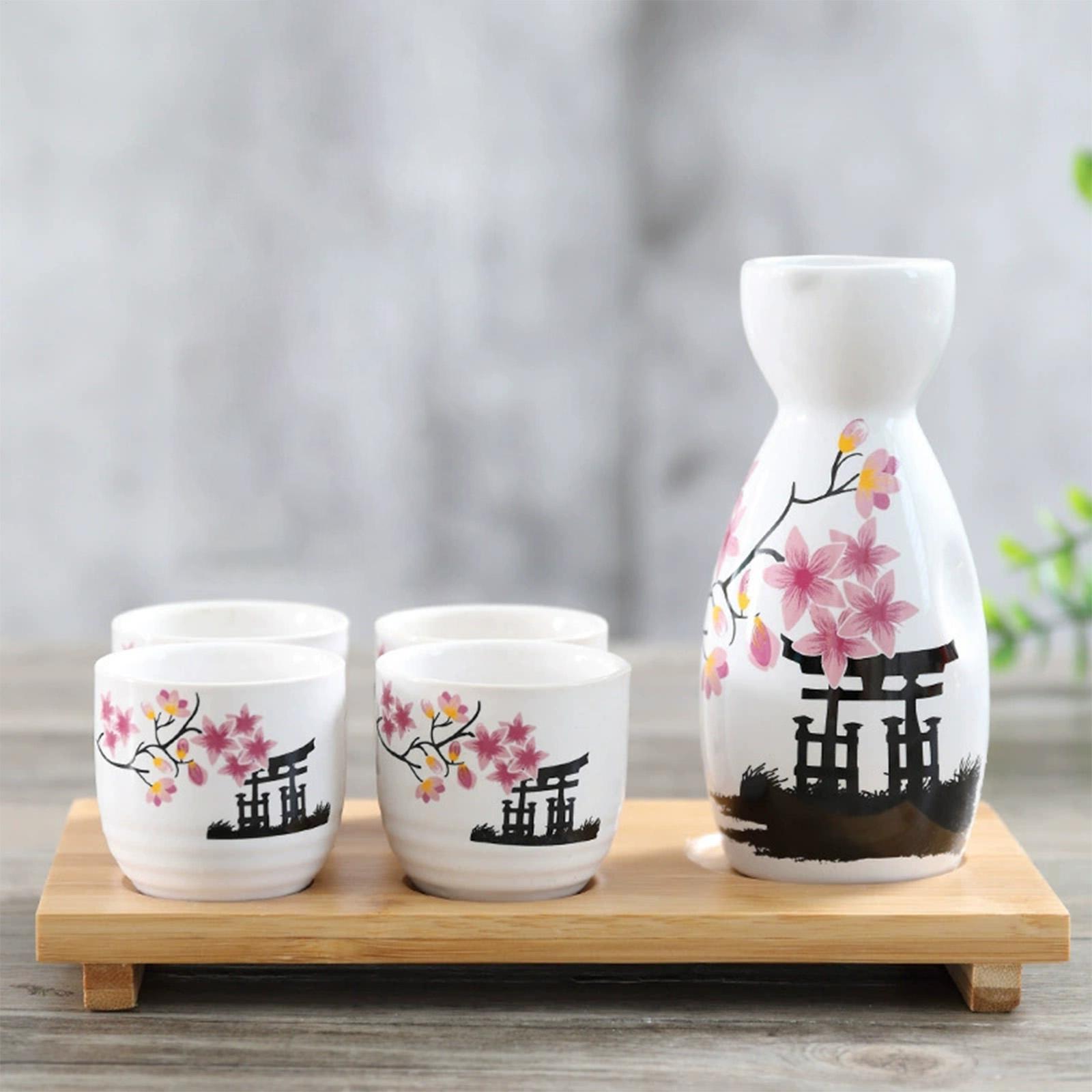 Japanisches Sake-Set mit Blume – Home Bar Set Bewertung und Preis